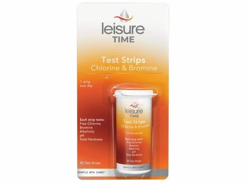 LEISURE TIME CHLROINE / BROMINE 4-WAY TEST STRIP - 50 PACK (45006A)