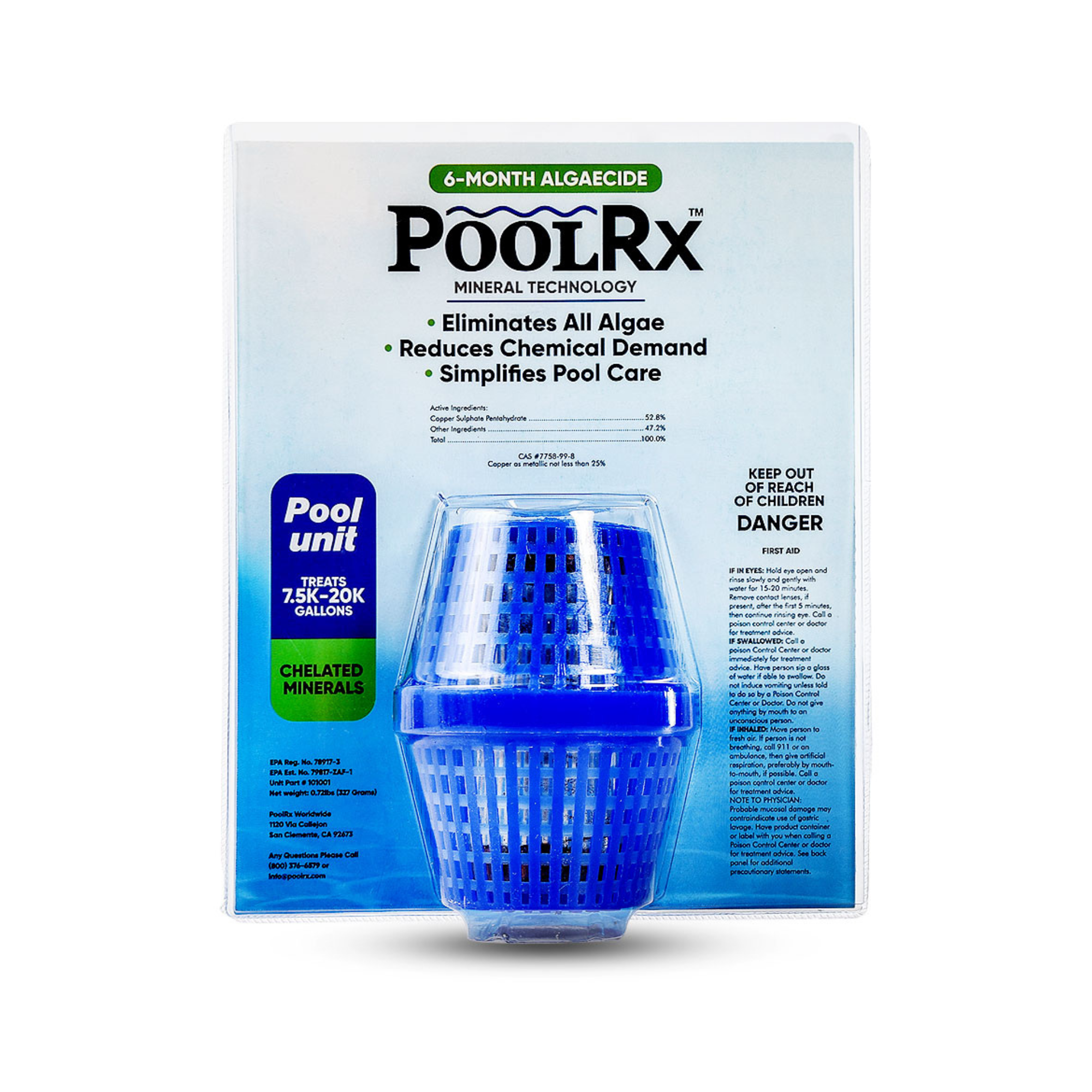 PoolRx Blue Mineral Unit - 7.5-20k - Original (101001)